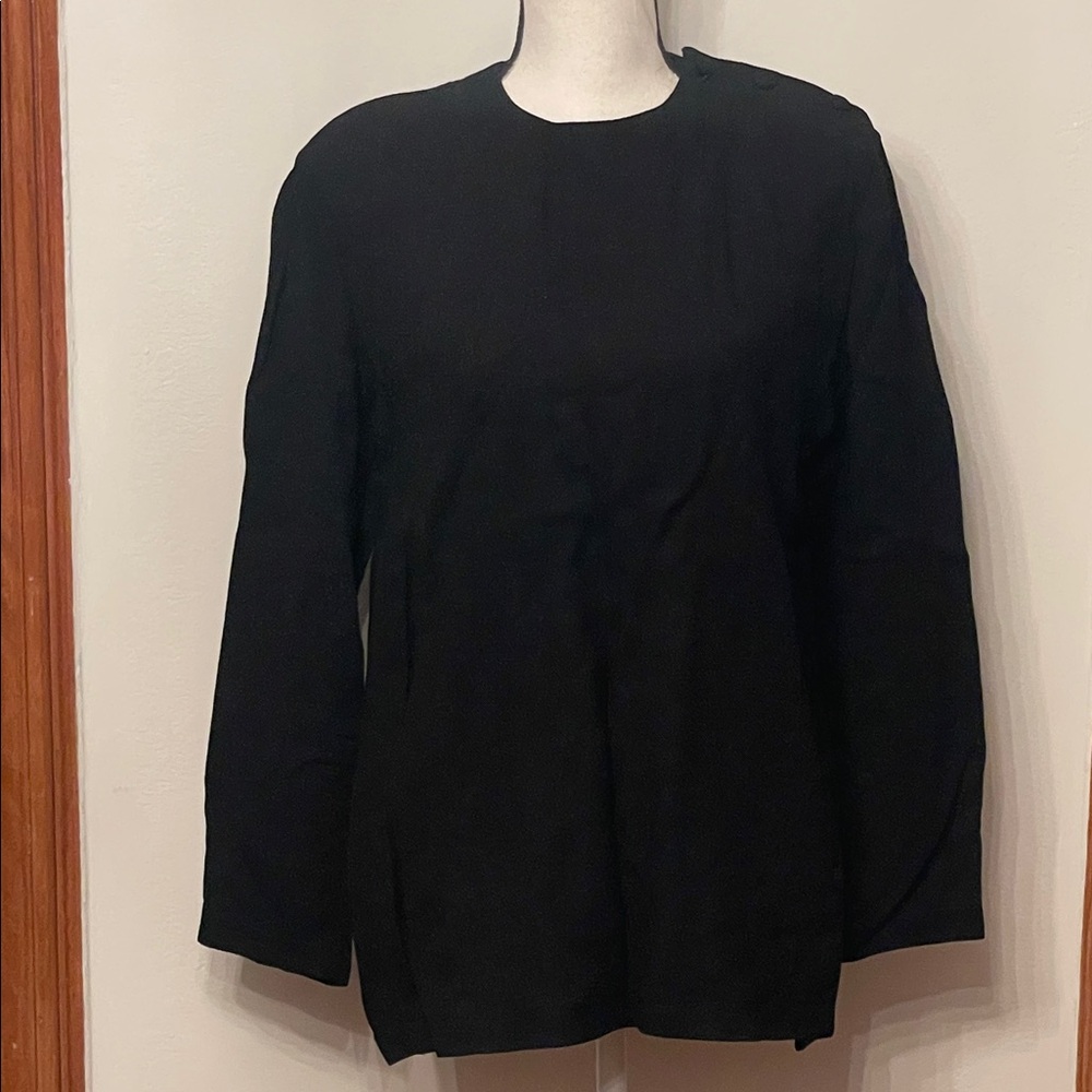 Vintage 100% Wool Chic Black Women's Blouse